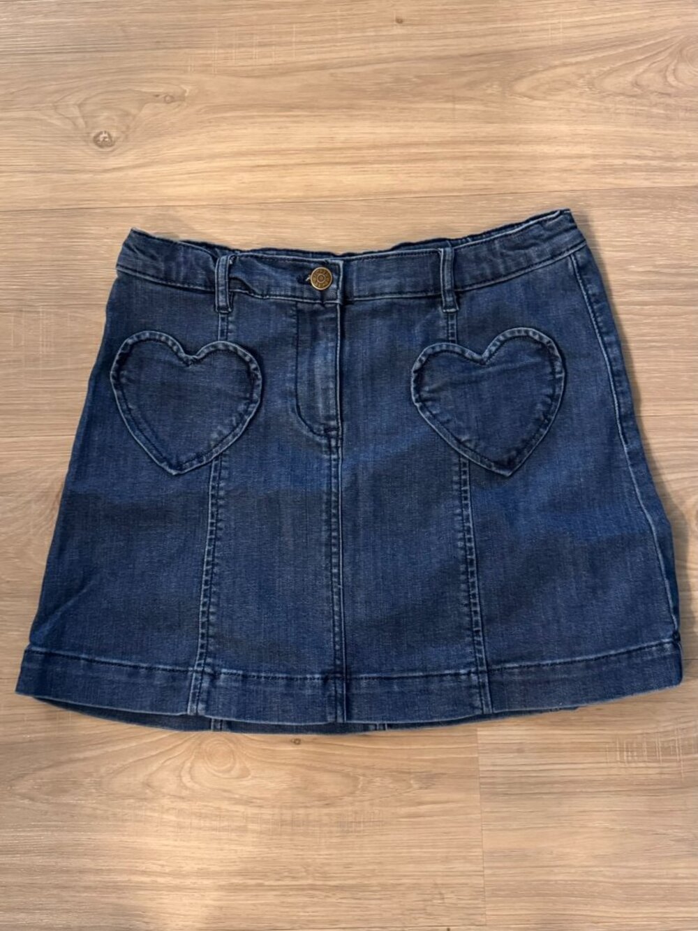J. Crew Crewcuts girls heart pocket denim SKIRT US 10